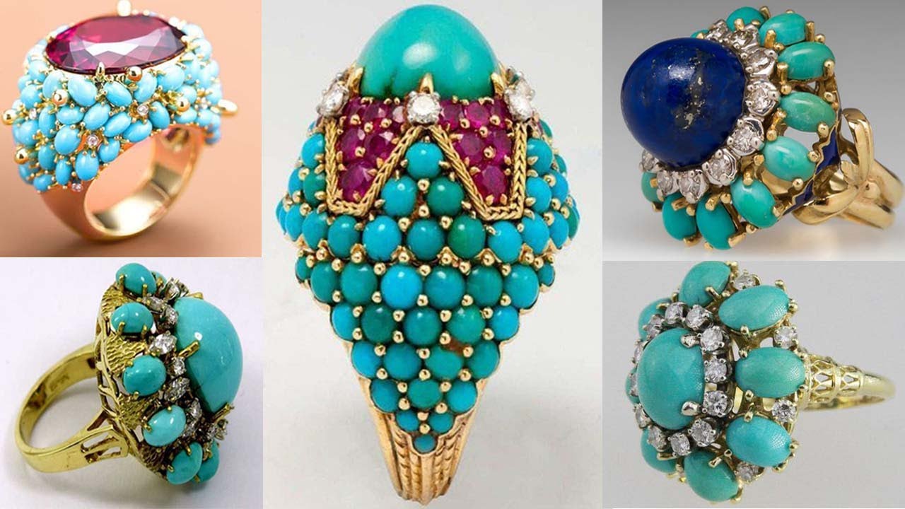 New Style Feroza Rings Designs 2022 | Latest Turquoise Rings Collection.