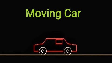 Draw a moving car using computer graphics programming in c