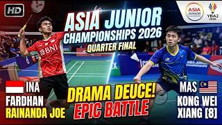 Duel Sengit !! Fardhan Rainanda JOE (INA) vs Kong Wei Xiang (MAS) |  Asia Junior Championships 2026