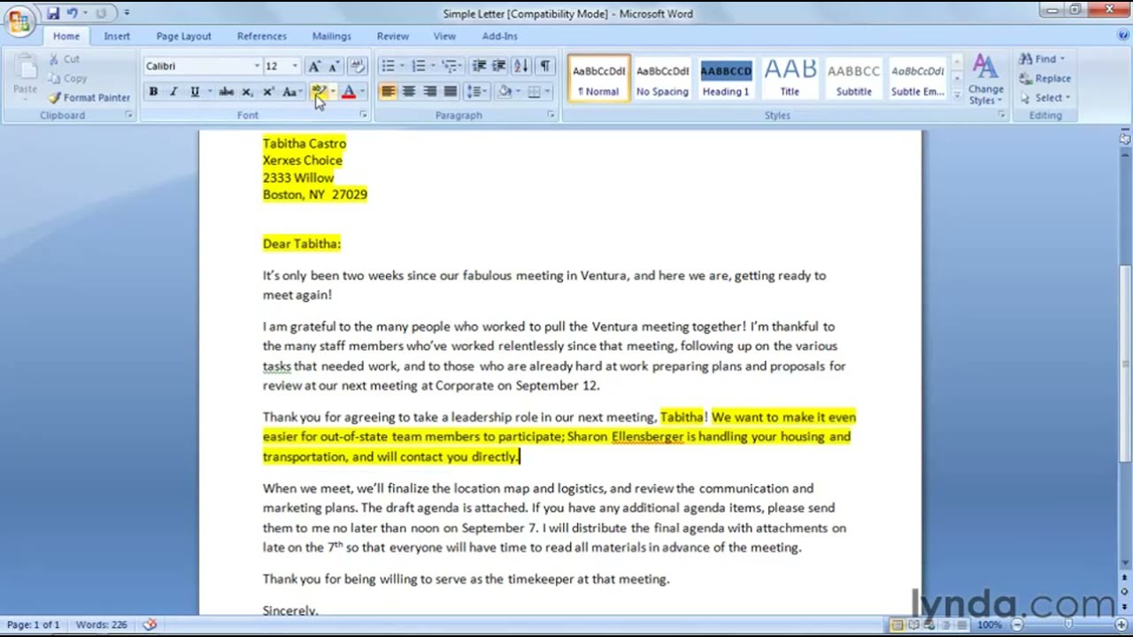 Microsoft Word 2007 Letter Template from i.ytimg.com