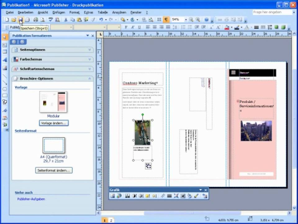 Kurz Und Bundig Werbewirksame Broschuren Mit Microsoft Office Publisher 07 Entwerfen Youtube