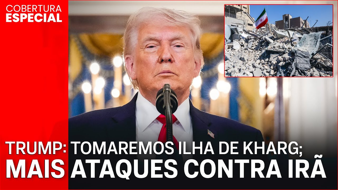 🔴 Trump: "tomaremos ilha de Kharg"; Tensão cresce no Oriente Médio | Cobertura Especial