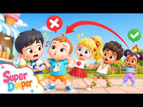 Stand in Line with Dudu 🍦 | Wait in Line & Sharing Song | Nursery Rhymes & Kids Songs