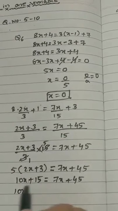 linear-equation-solve-2x-3-1-7x-15-3-youtube