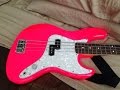 Fender/Warmoth Pink Mark Hoppus Bass Replica - Overview and Demo