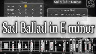 Backing Track -  Sad Ballad in E minor chords