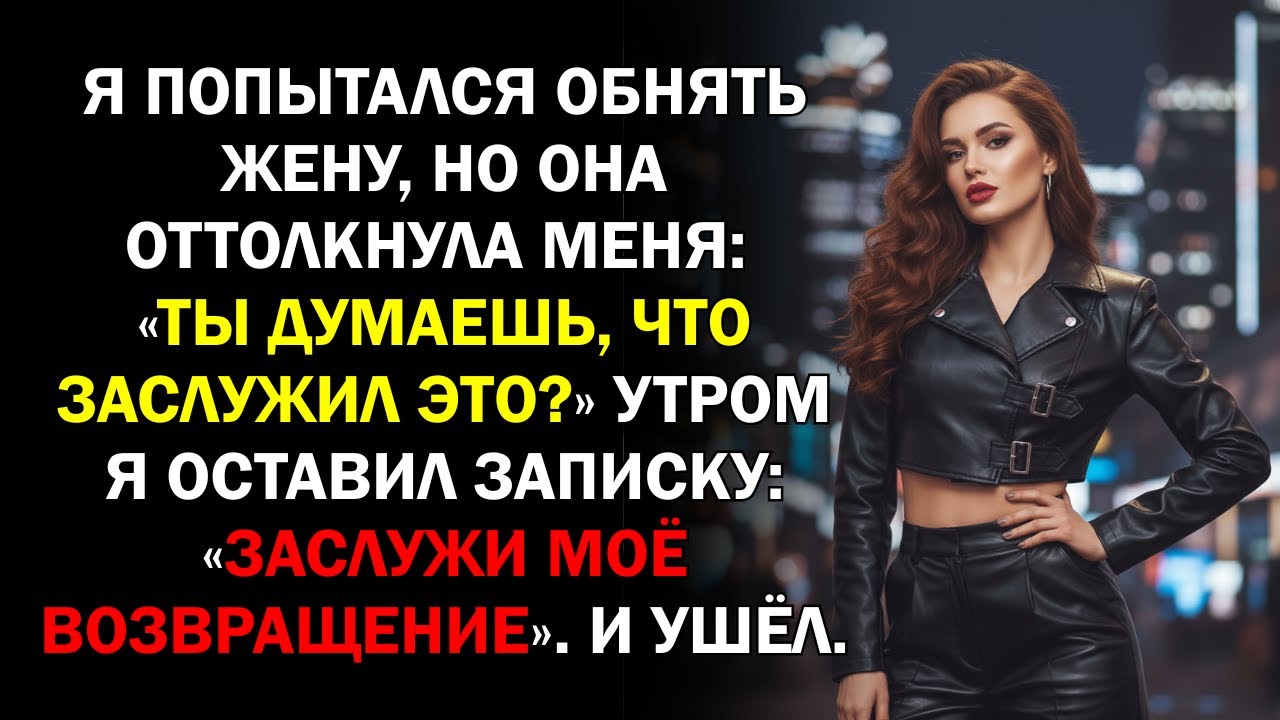 Я попытался обнять жену, но она оттолкнула меня: «Ты думаешь, что заслужил это?» Утром я оставил ...