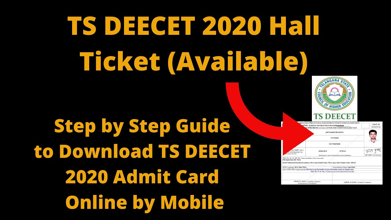 TS DEECET 2020 Hall Ticket (Available) - How to Download TS DEECET 2020 Admit Card Online by Mobile
