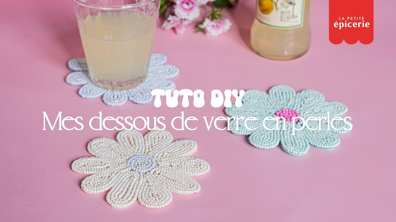 Tuto home d co mes dessous de verre en perles de rocaille youtube