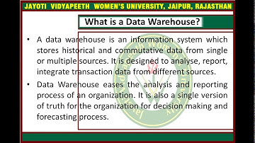 Jayoti Vidyapeeth - Data Warehouse Database