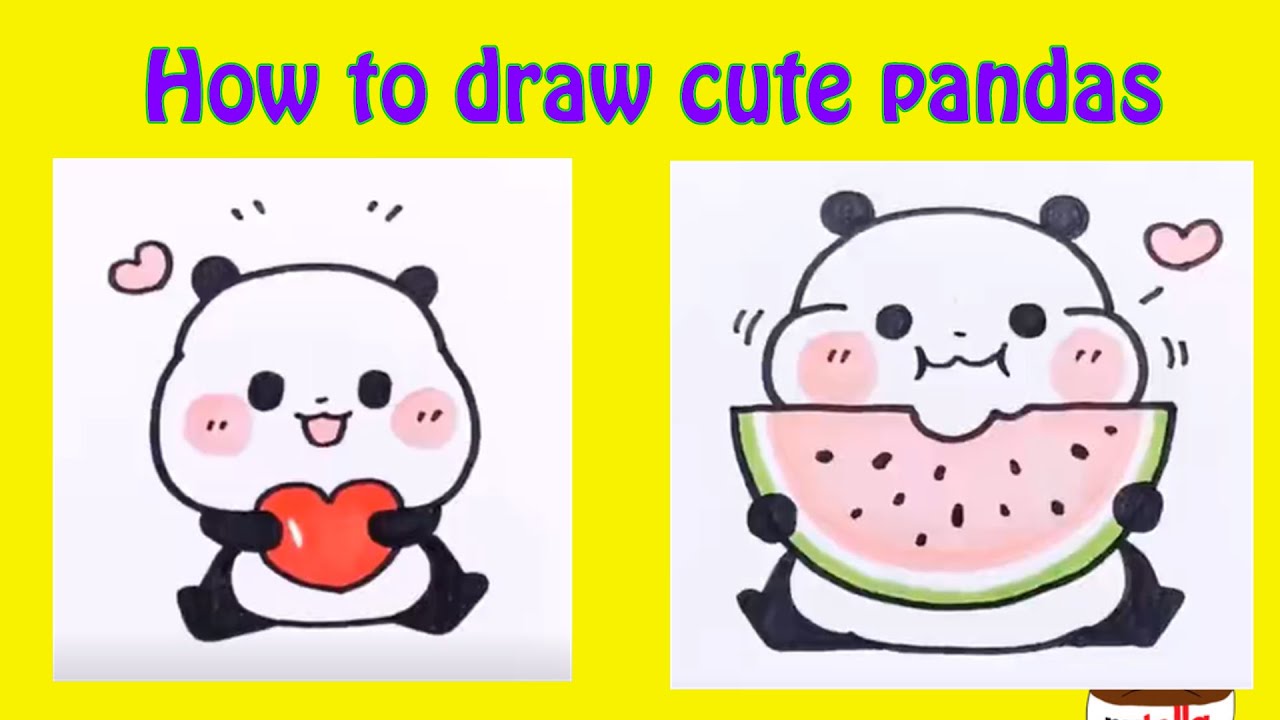 Cute And Easy To Draw Pandas Learn How To Draw Pandas Draw Pandas Step