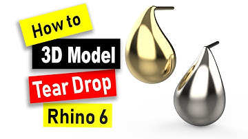 Tear Drop Earring Organic 3D Model in Rhino 6: Jewelry CAD Design Tutorial #89