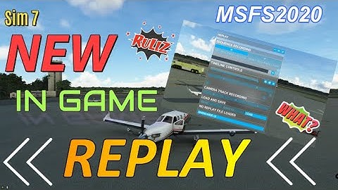 Msfs2020 ** REplay Tool** How to enable it! Sim update 7 new replay tool get it NOW! Cinematic Shots