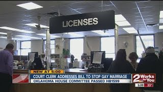 Court clerk addresses bill to stop gay marriage