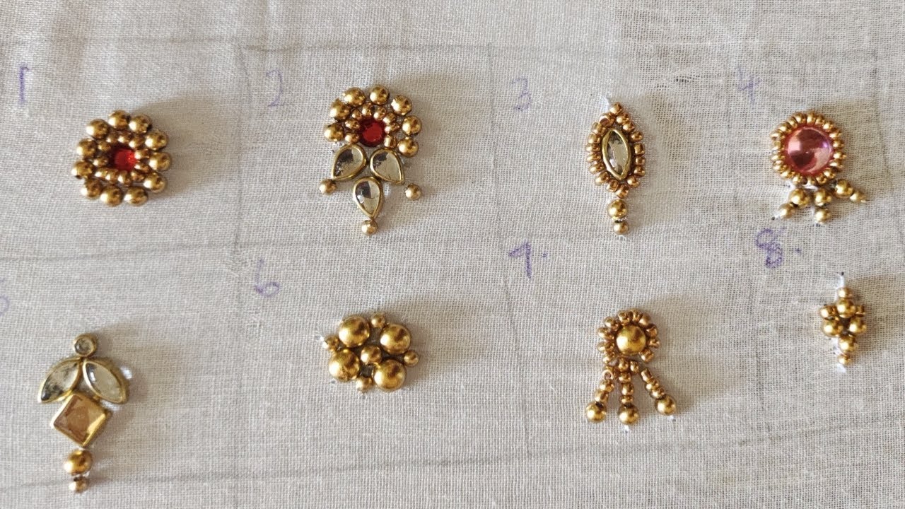 Simpel Butta Aari Butta Design || Simple Aari Butta Design #aariwork #aariembroidery ...