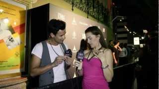 Bronson Pelletier interviewed by Alicia Arden of NewYorkFashionTimes on Red Carpet at Project Ethos