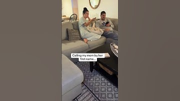 Calling my mom by her first name 🤣 #couplecomedy #momlife #shorts