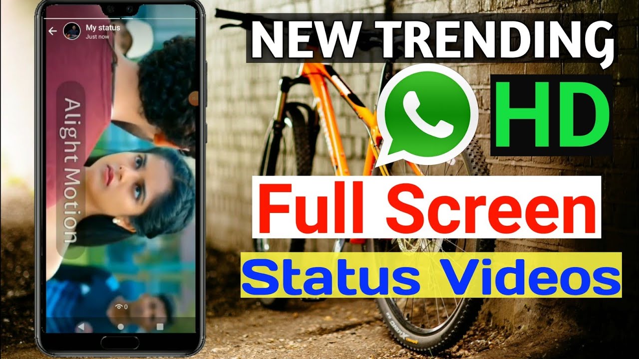 How to Make 100% Full screen HD Whatsapp status Videos|| full screen HD Whatsapp status kaise banaye