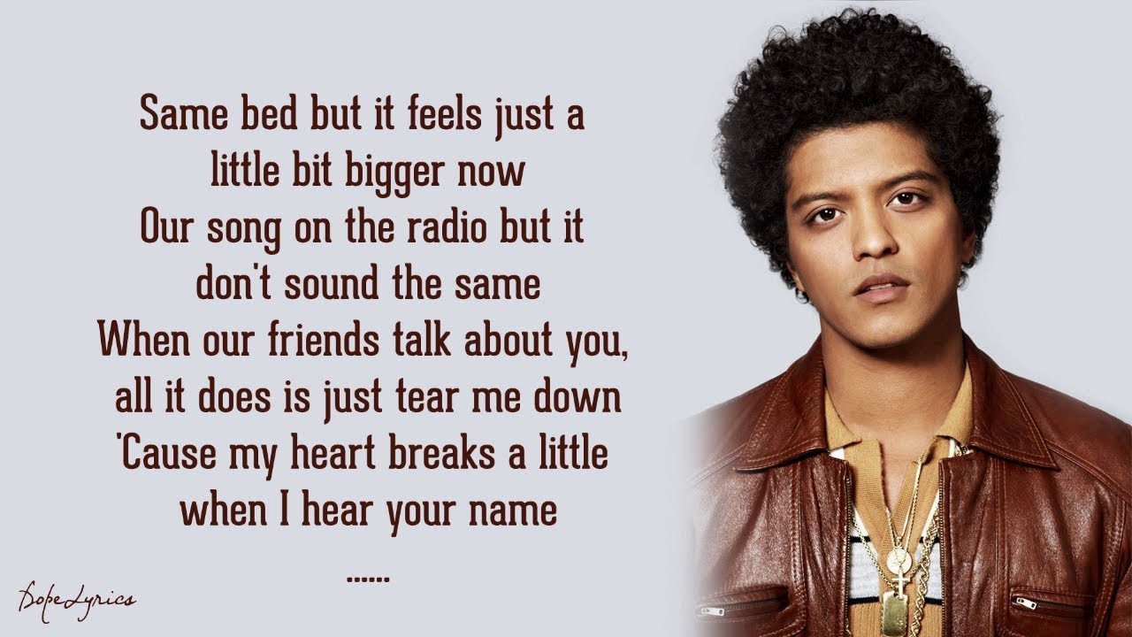 When I Was Your Man - Bruno Mars (Lyrics) - YouTube