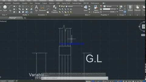 Cross section of column and Footing _By AutoCAD