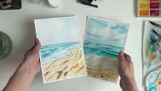 Рисуем акварелью: прекрасное море