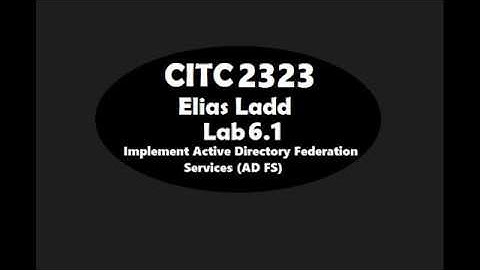 Windows Server - Implement Active Directory Federation Services (AD FS)
