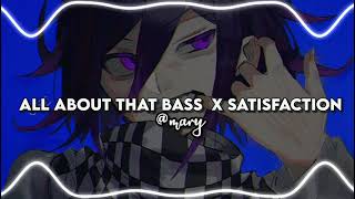 💜ALL ABOUT THAT BASS X SATISFACTION ੈ♡˳ (Áudio edit) () Resimi