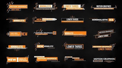 Clean Lower Thirds Motion Graphics Templates