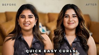 My Signature Hair Style | Easy Curls Using Flat Iron | Aparna Thomas