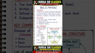 Federalism in India Explained in 60 Seconds | Class 10 Civics | Durga Sir Classes