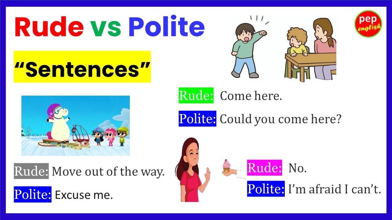 Rude Vs Polite Sentences Learn English Sentences Improve Your Rude Vs Polite Sentences Learn English Sentences Improve Your