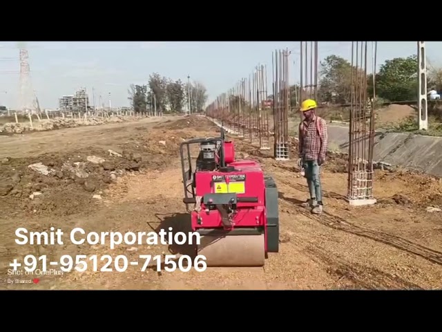 Walk Behind Double Drum Roller for soil compaction at Construction sites