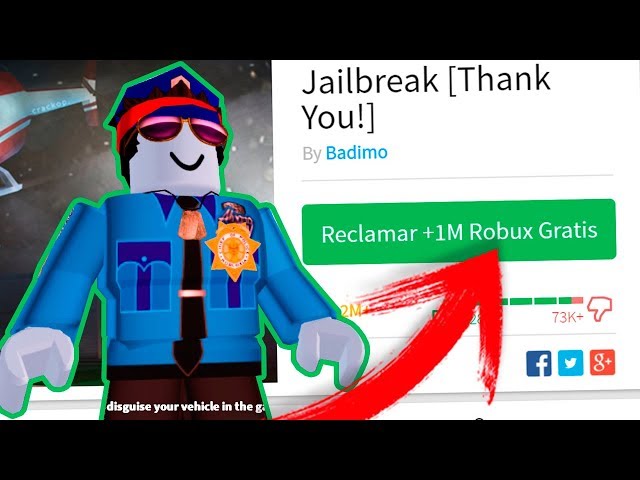 Como Conseguir Millones De Robux Gratis Jugando Jailbreak Como - el juego que da robux gratis mas popular que jailbreak roblox cazando mitos