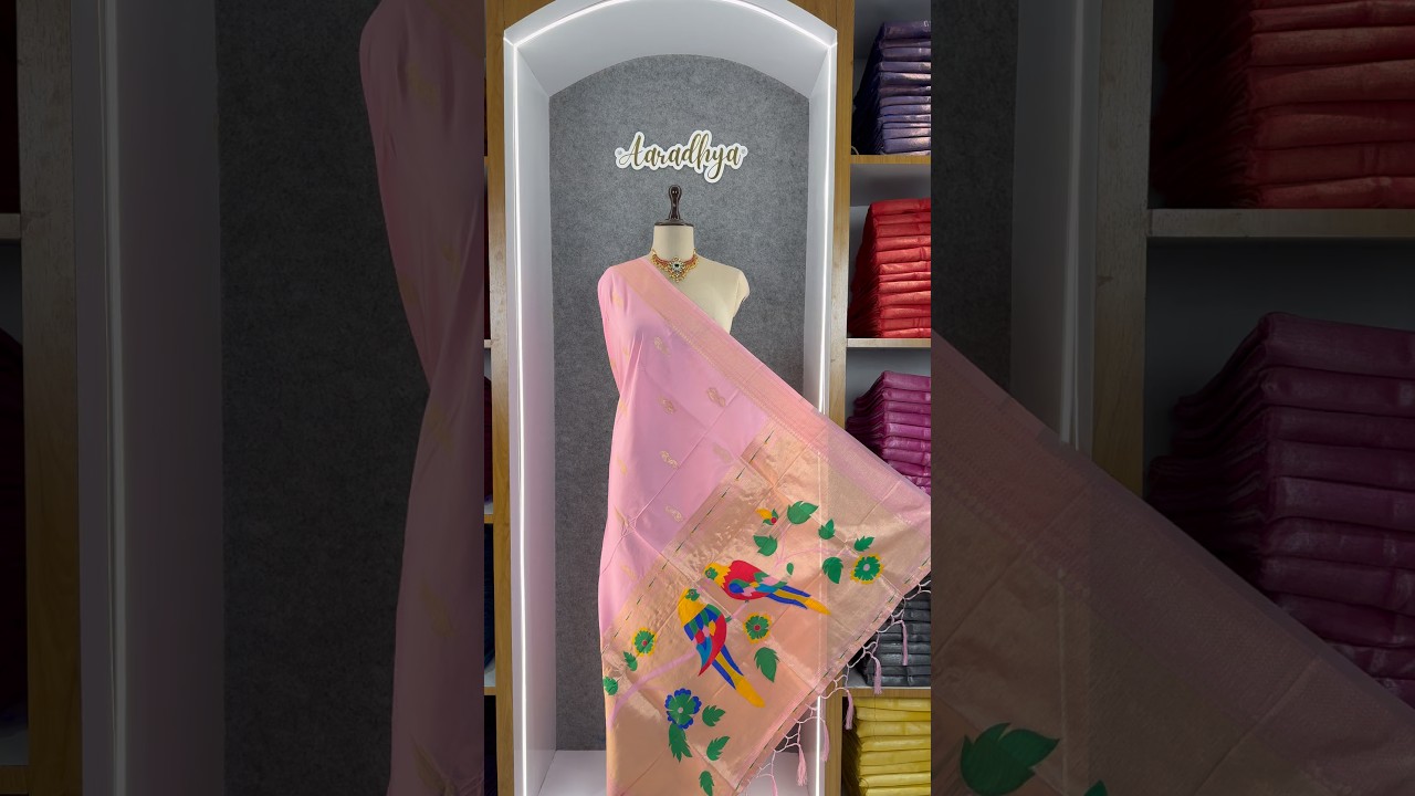 Pure Paithani Multicolor Parrot Weaving Motif Pallu Dupatta