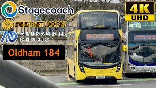 [Stagecoach Bus Bee Network: 184 Huddersfield to Oldham, Slaithwaite, Marsden, Diggle & Uppermill]