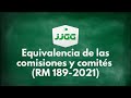 Equivalencia de las comisiones y comités (RM 189-2021)