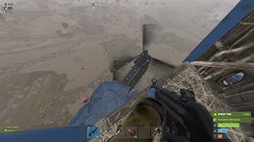 Rust chinook crashes into base