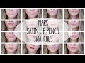 NARS Satin Lip Pencil Collection & Swatches On Lips (& Velvet Gloss Lip Pencil)