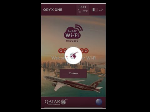 Free Wi-fi while flying with airplanes of Qatar Airways.