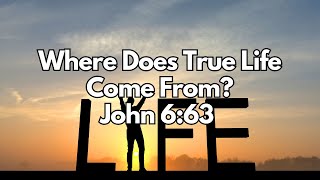 Where Does True Life Come From? - John 6:63 - Daily Devotion - Daily Bible Verse