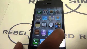 APPLE I.O.S 5.0 Running On i Phone 4 With Rebel Micro Sim Card.mp4