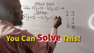 How to Solve This NECO Question FAST (Step-by-Step)