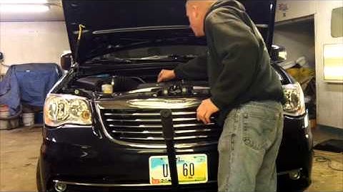 Strobe install 1012 Chrysler Town and Country - Hideaway strobe lights