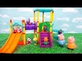 Peppa pig at the park playground  family fun for kids  sniffycat