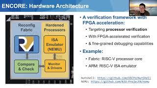 [FPGA 2023] ENCORE: Efficient Architecture Verification Framework with FPGA Acceleration