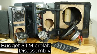 Microlab 5.1 speakers disassembly + Free Air Test