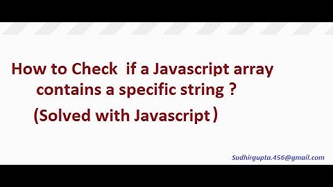 How to check if a javascript array contains a specific string