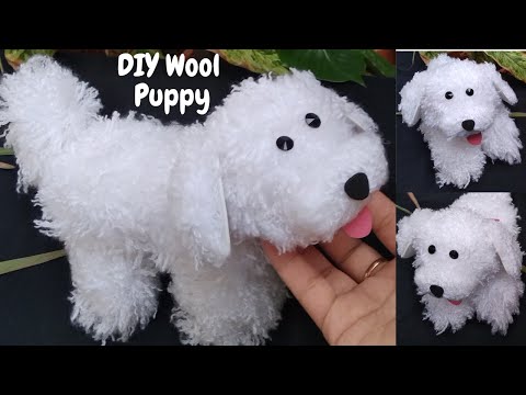 How to make a yarn/wool dog | Pom Pom Woolen dog | DIY Woolen Crafts | Easy Crafts | Wool puppy