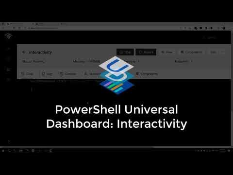 PowerShell Universal Dashboard: Interactivity - YouTube