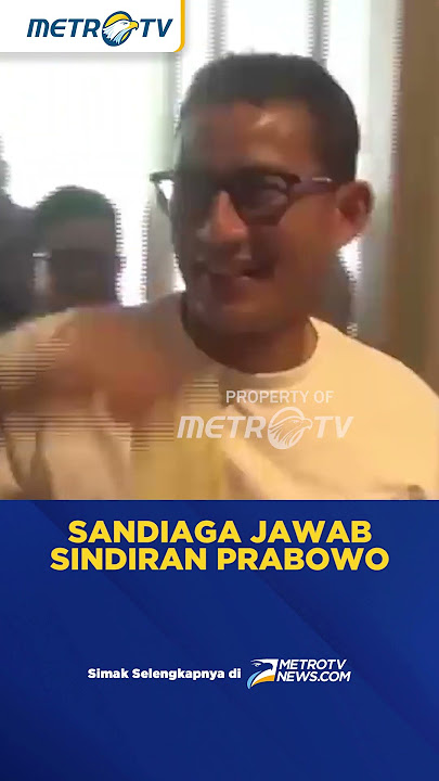 Sandiaga Uno Jawab Sindiran Prabowo #shorts